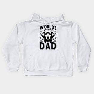 World's Greatest Dog Dad Fathers Day Puppy Lover Dog Paw Kids Hoodie